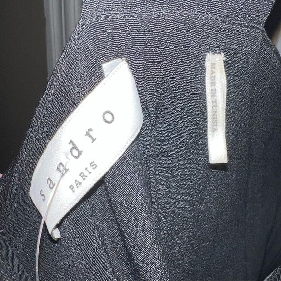 Sandro Paris Black Sleeveless Dress. Size 2 New without Tags. Authentic - Picture 8 of 9